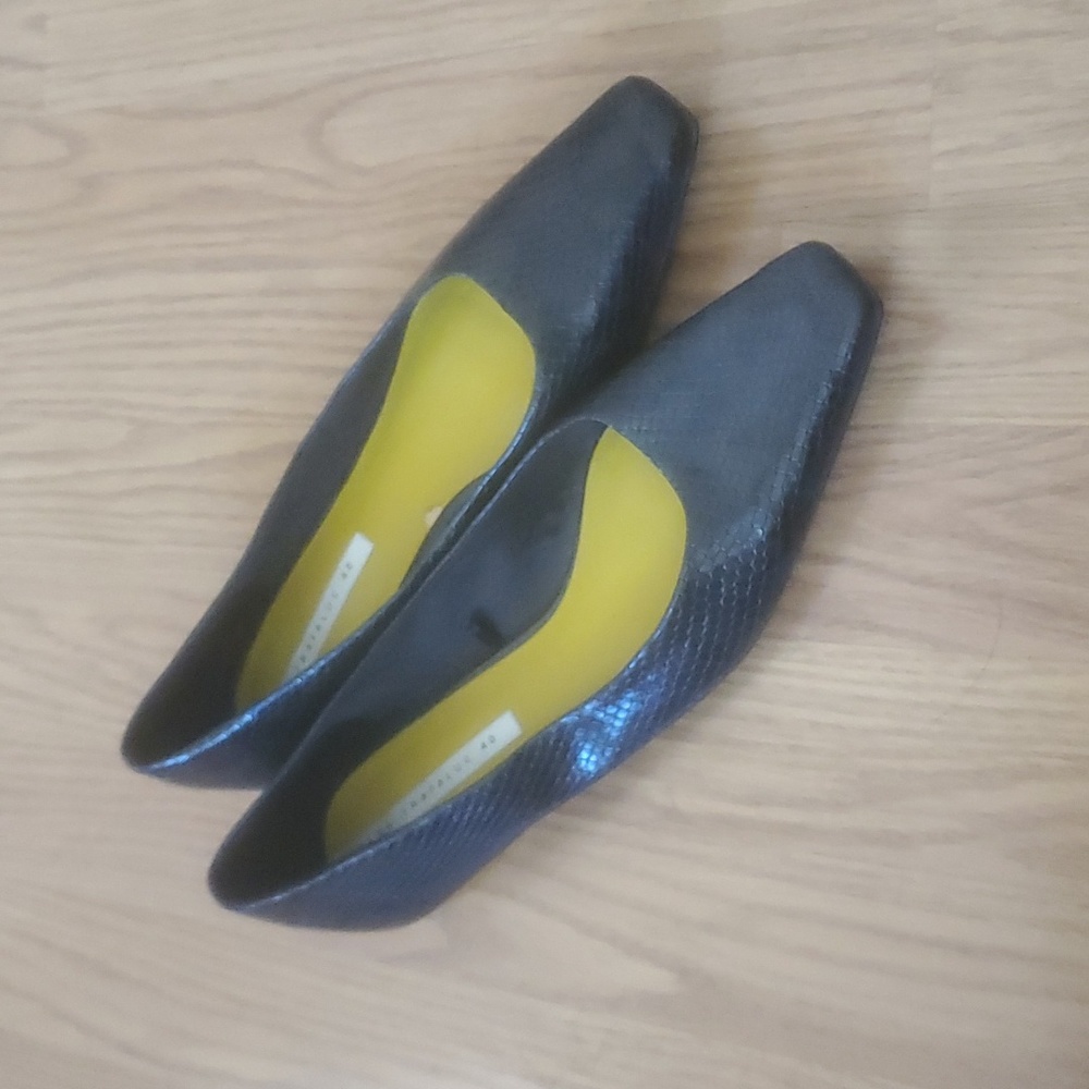 Zara Faux Snakeskin Leather Flats Size 40/9